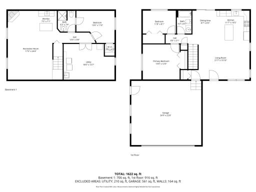 Main and lower level floor plans.