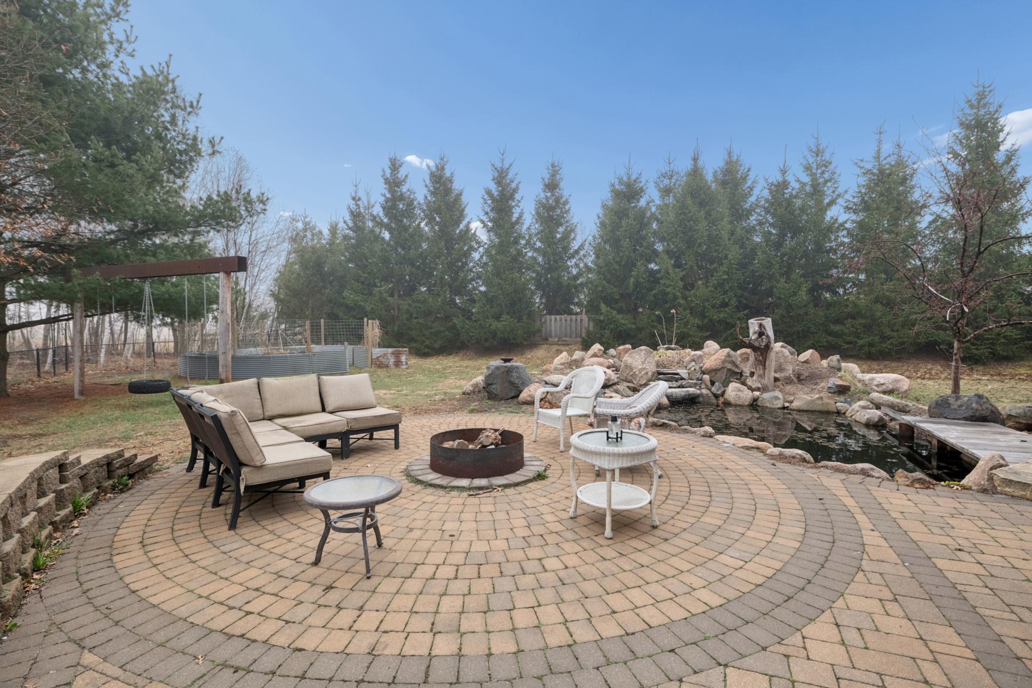 Custom super-charged fire pit and paver patio.