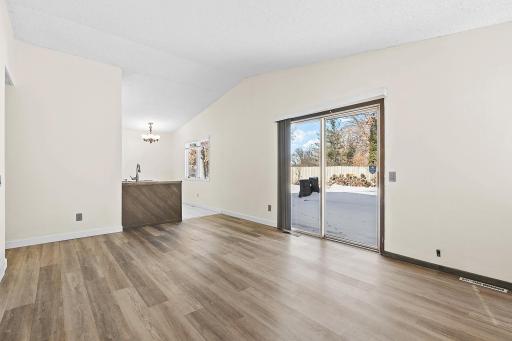 Doors to backyard patio - large, private yard