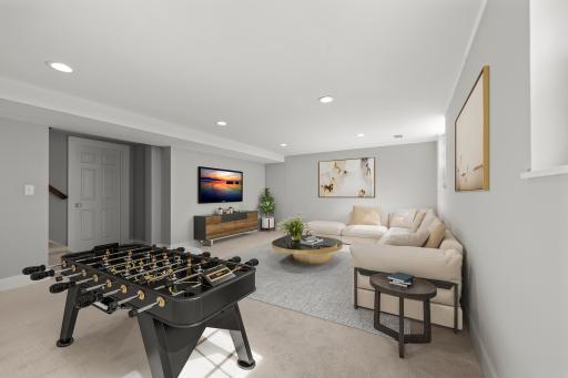 Lower Level Family Room - Virtually Staged