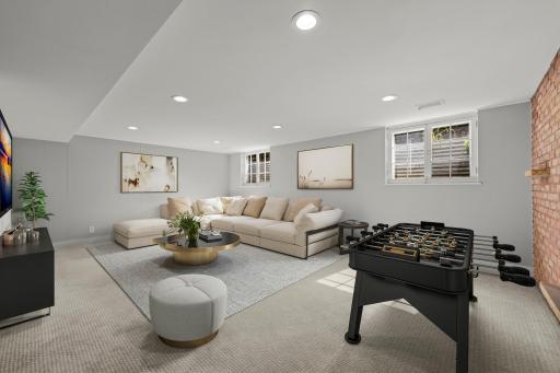 Lower Level Family Room - Virtually Staged