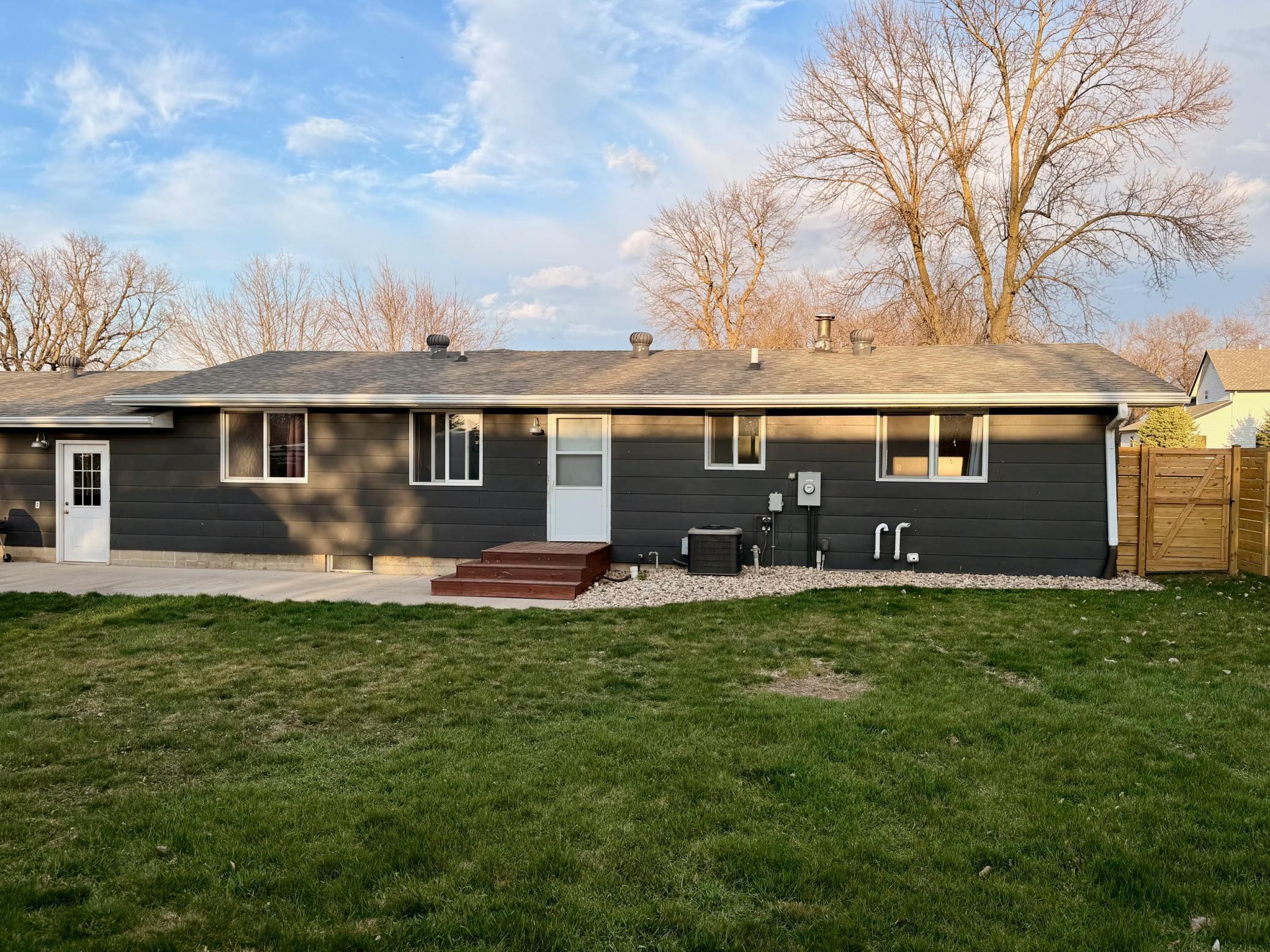 View of backyard and back of home