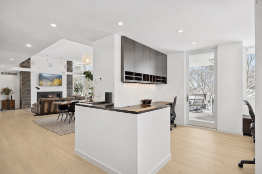 Floors modified with AI to re-imagine the space with white oak floors