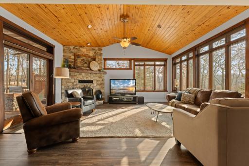 Great room Wood Burning fireplace