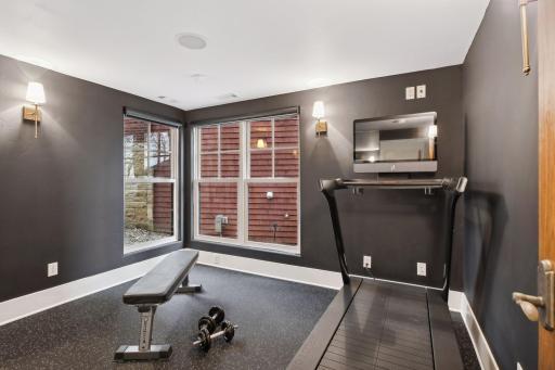 Renovated lower level workout room