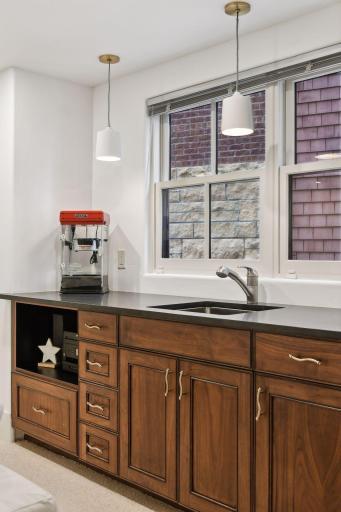 Lower level wet bar
