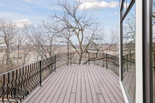 Refinished and recoated deck