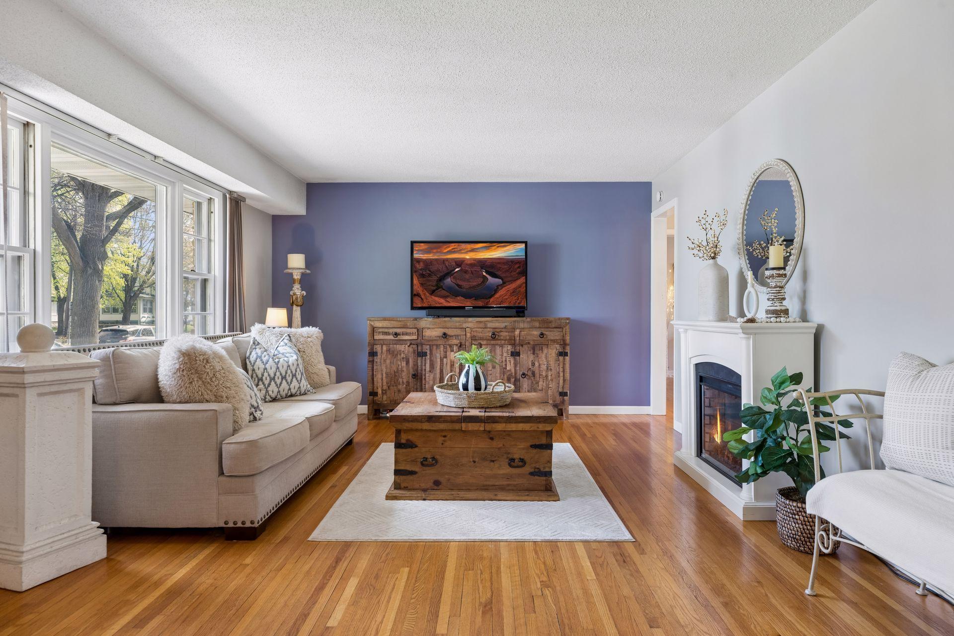 Check out the gleaming, original hardwood floors