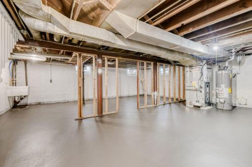 Basement with full drain tile could be finished for more living space