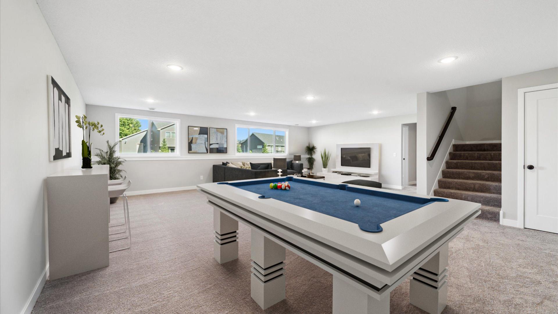 Lower Level Family Room (Virtually Staged) (Example of a previous home)
