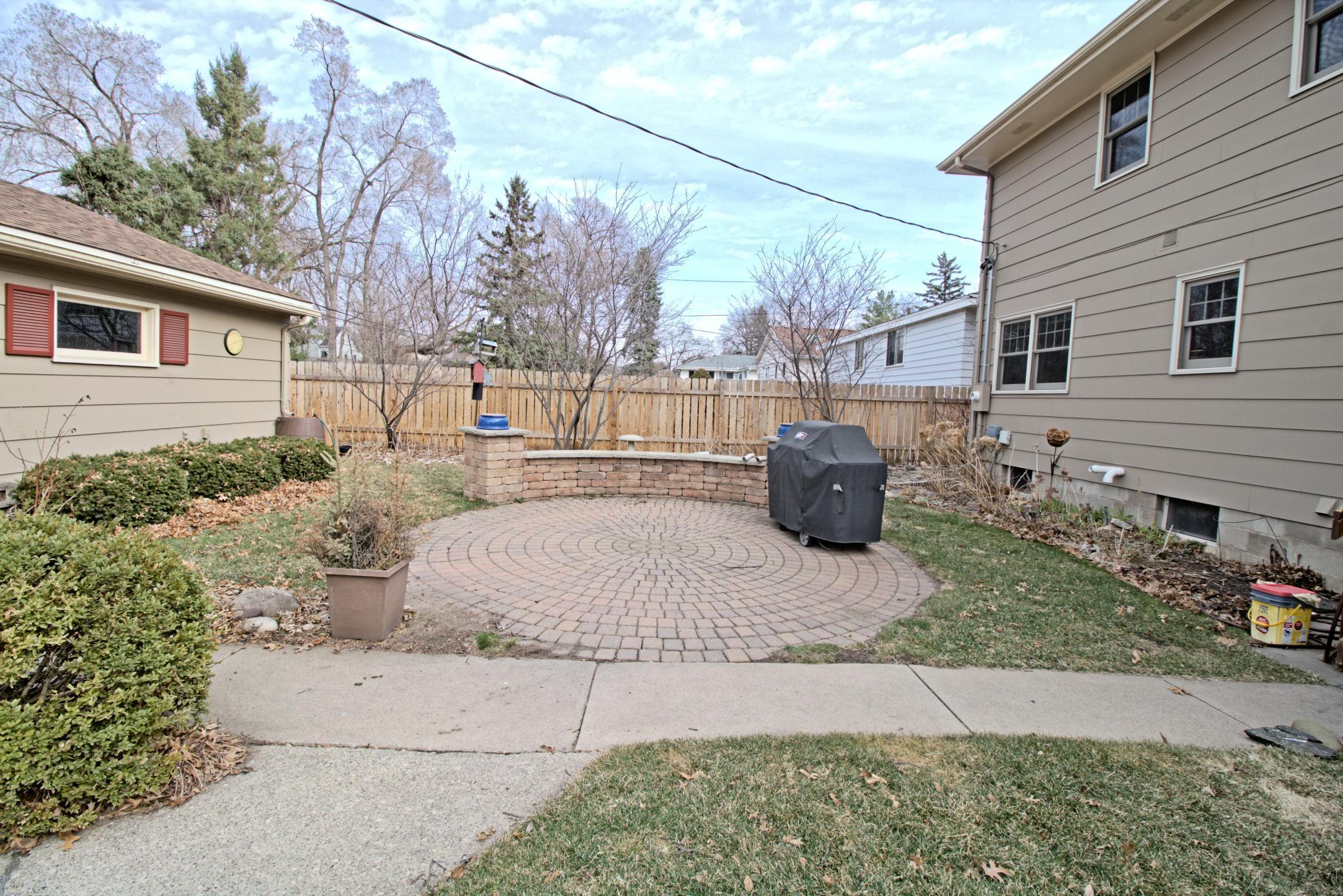 Patio between garage and Home