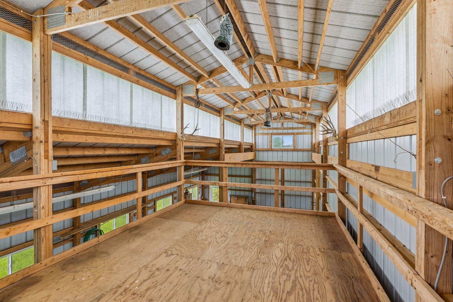 Loft area of barn.