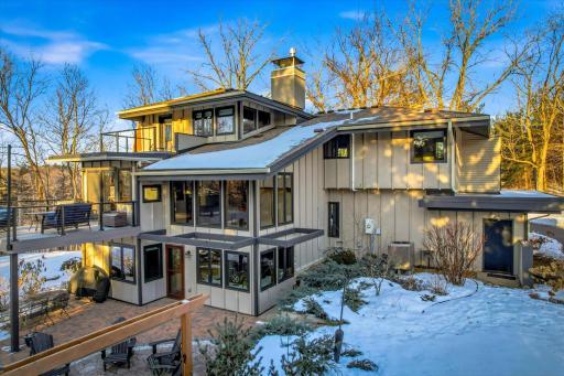 Gorgeous multi-level midcentury modern home on 3 acres. Welcome to W12496 850th Ave, River Falls! Southwest Side of Home