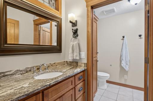 Upstairs full bath with separate toilet/shower room