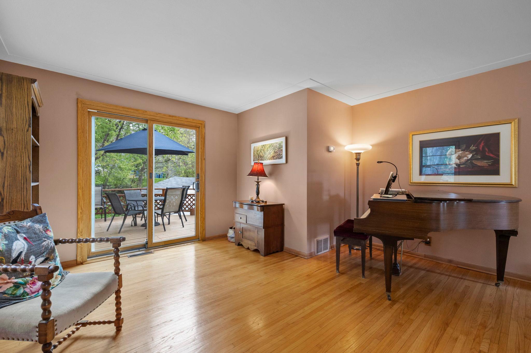Gleaming hardwood floors