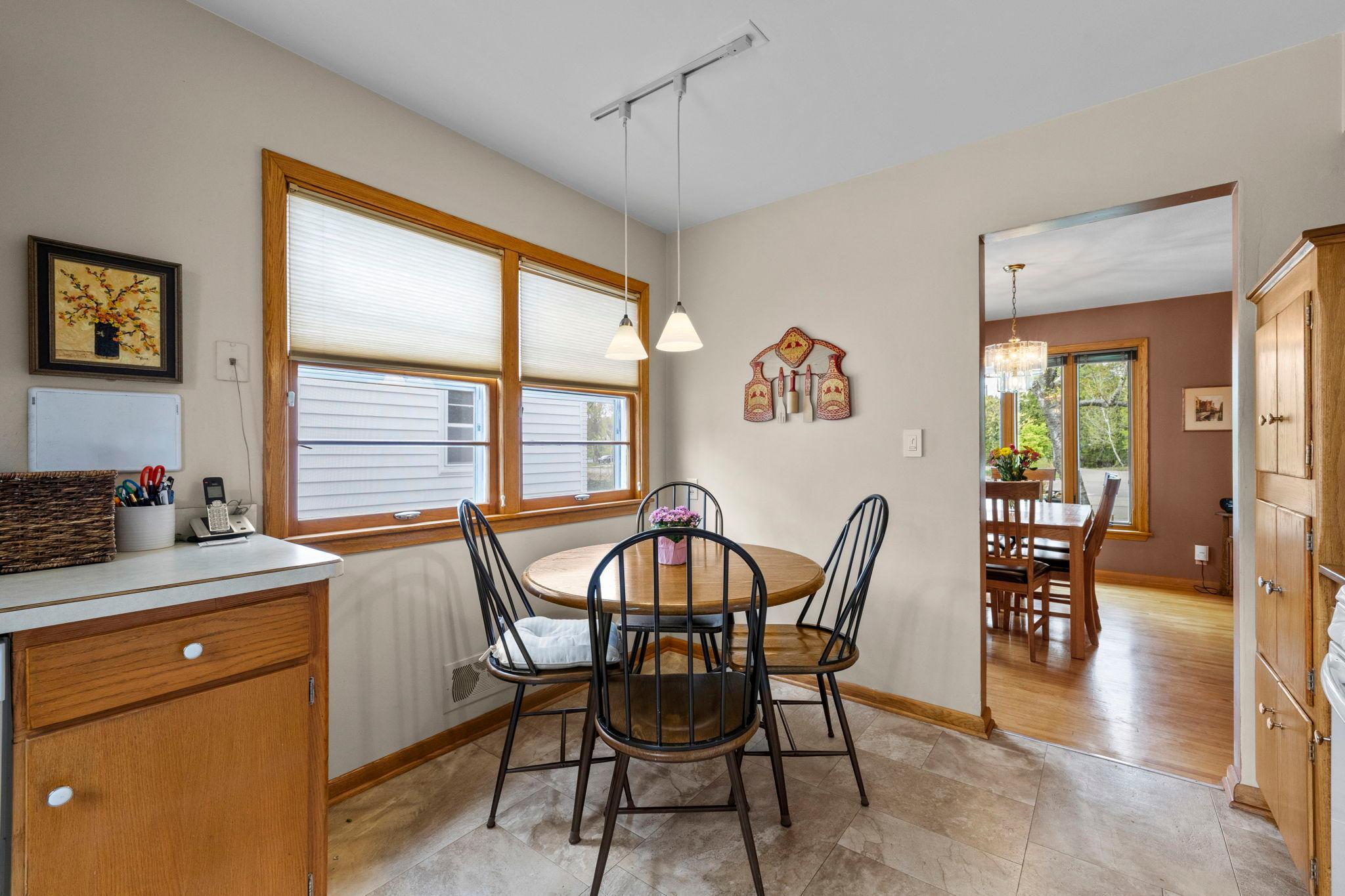 Cozy informal dining area