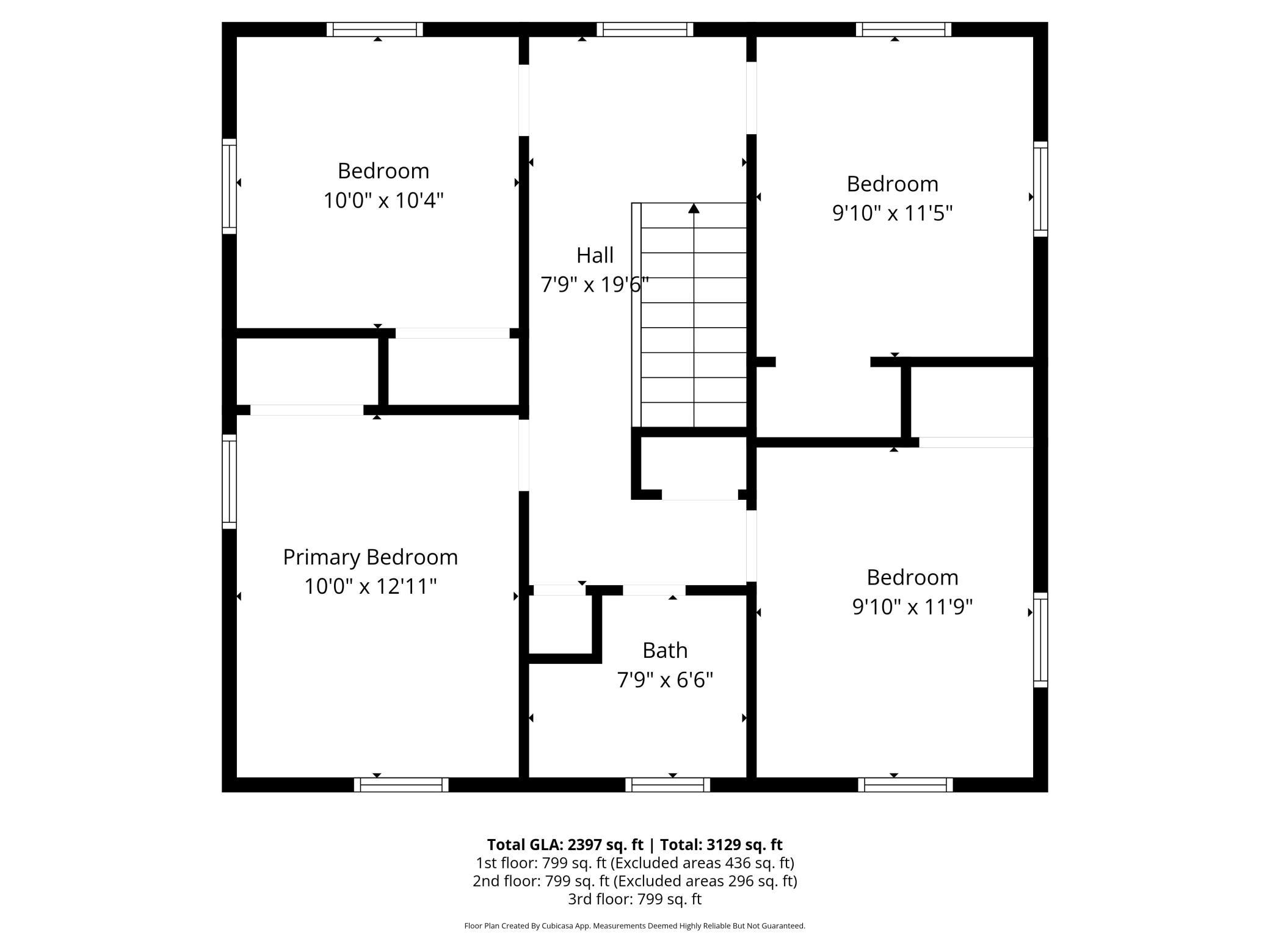 Upstairs floor plan