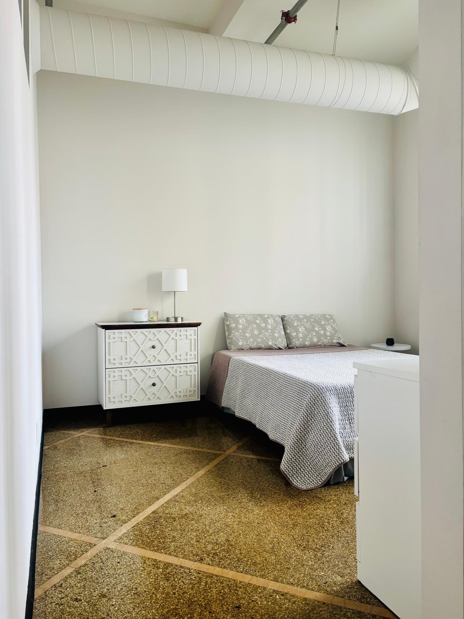 Roomy seperate bedroom area allows plenty of room for a King-sized bed3.jpg