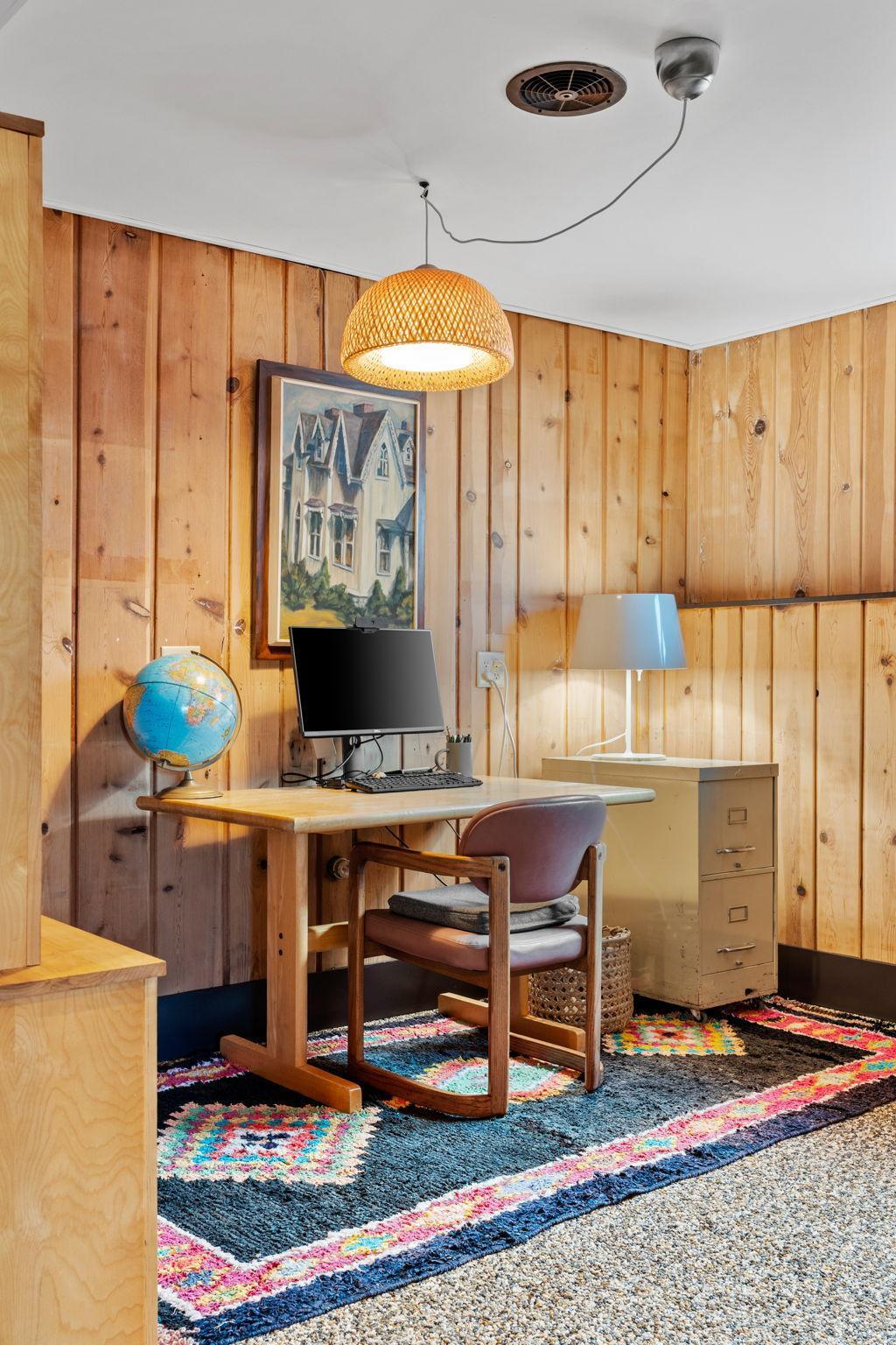 The lower level office could be a fourth bedroom.