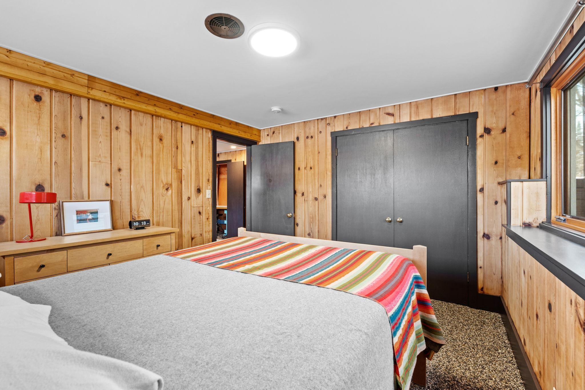 Continuing the design with large closets.