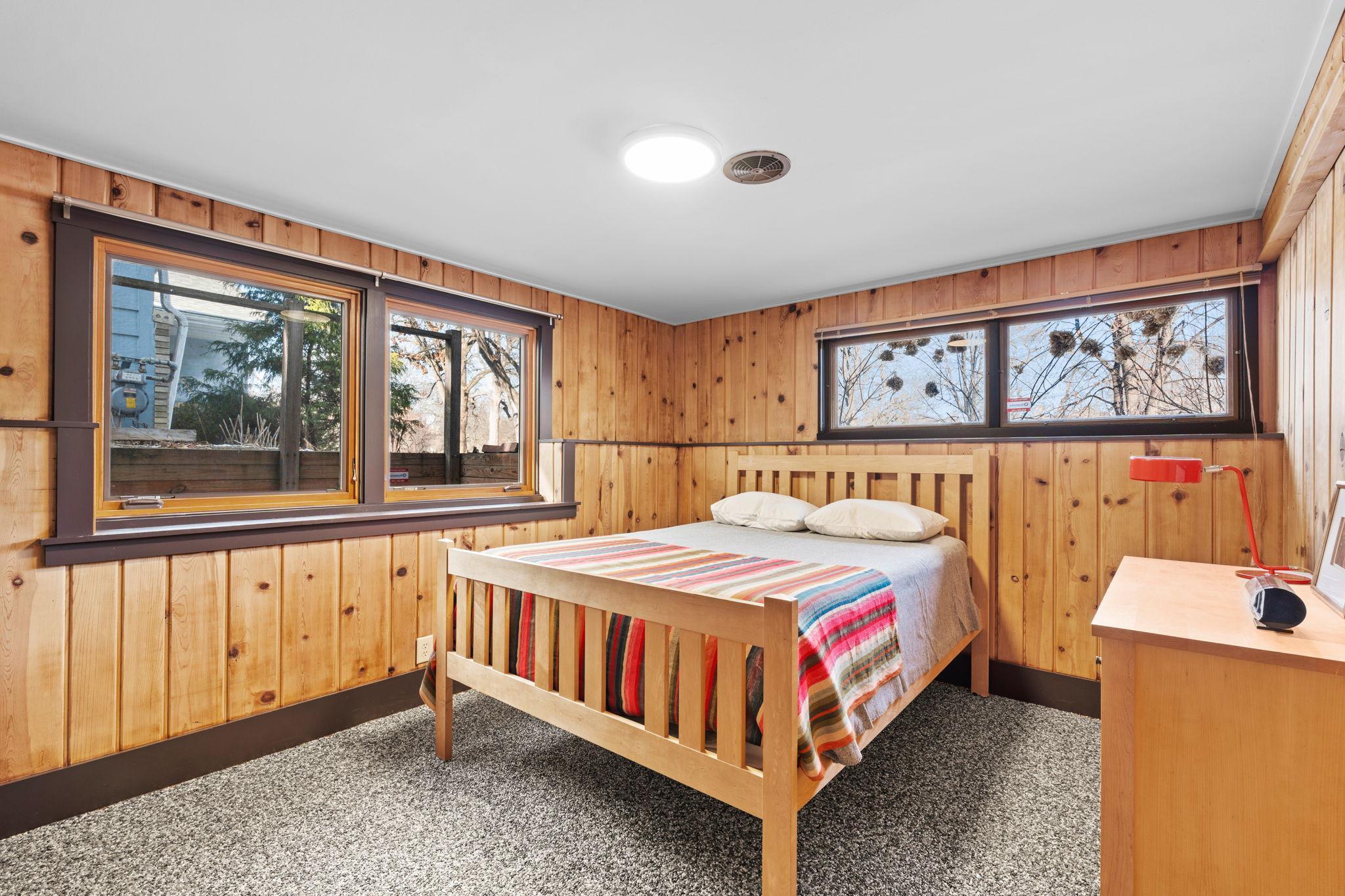 The third bedroom in the home is large and bright.