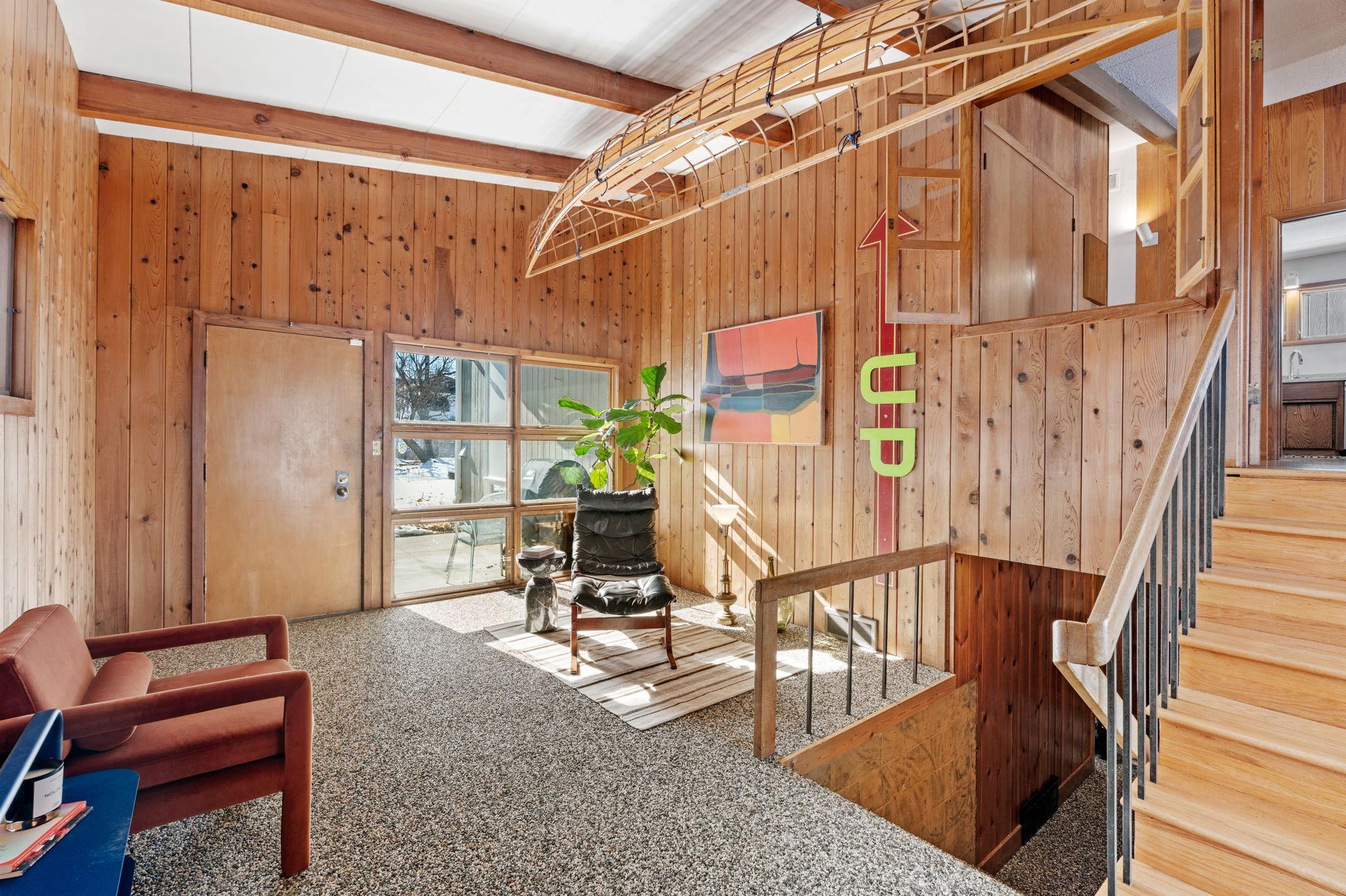 The entry "lobby" is a rich and unique space.