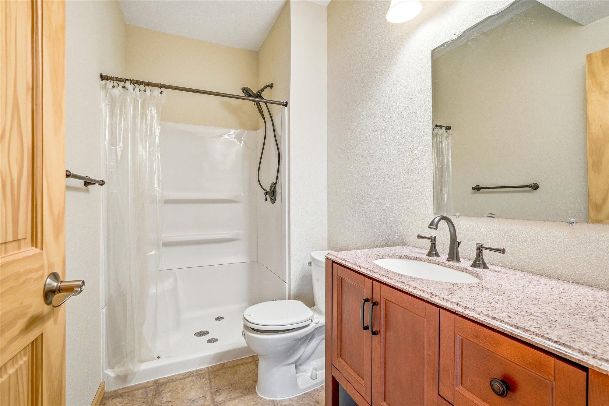 3/4 bath in the basement