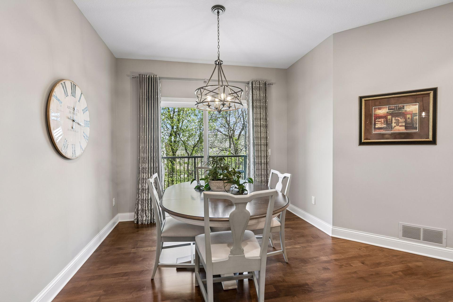 Dining area with patio doors to Deck