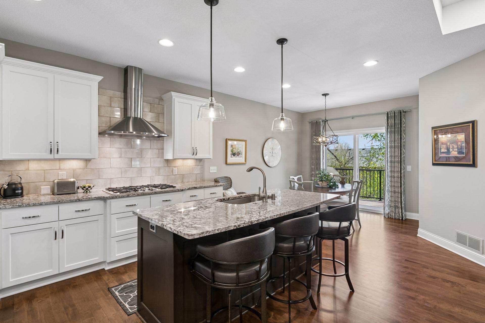 Hardwood Floors, tons of light pouring in