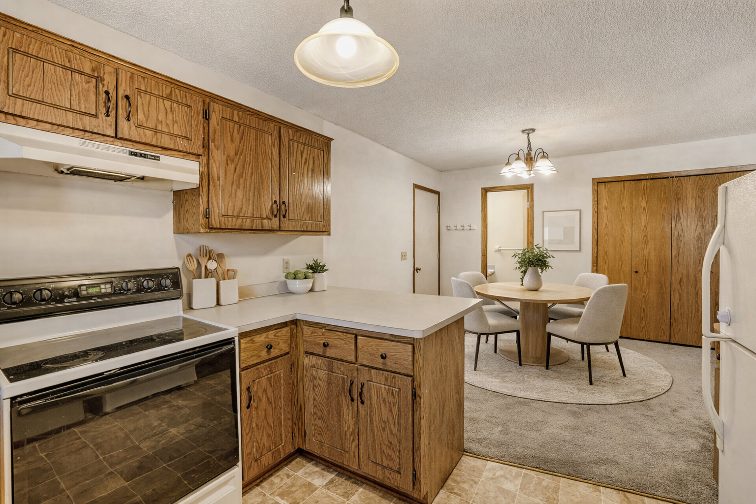 Kitchen is Cozy And Functional - Virtually Staged Again