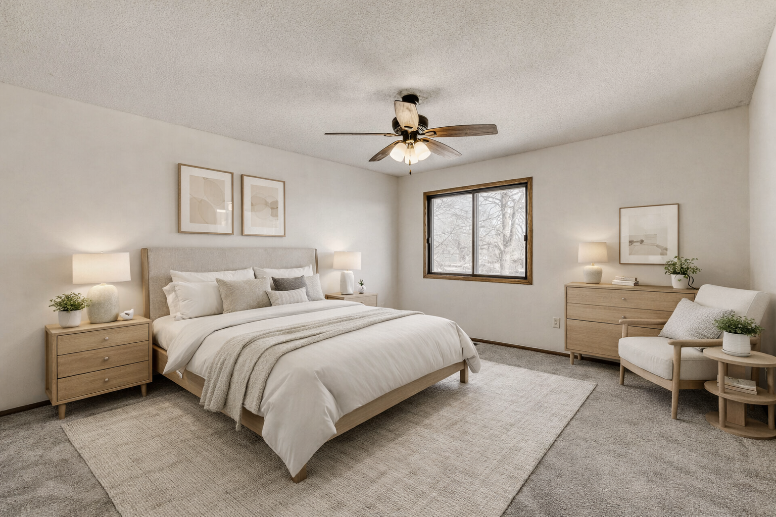 Virtually Staged Primary Bedroom!