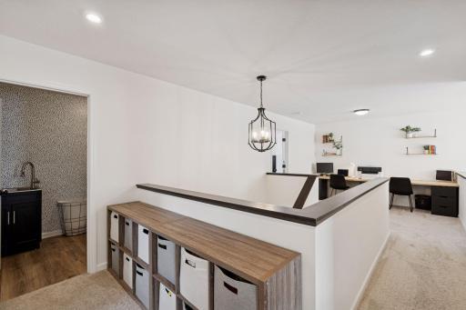 Additional loft storage for toys, books, etc.