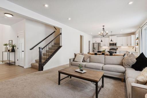 Open concept main floor with 9' ceiling heights