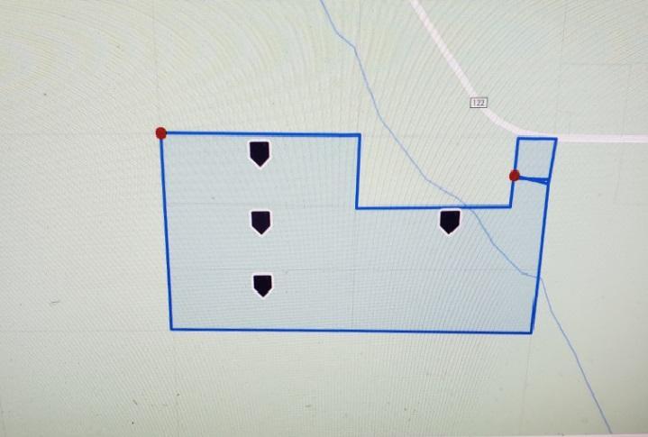 Parcel map with easment and roads. Alternate view..jpg