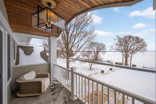 Primary suite deck with expansive Lake Minnetonka views.