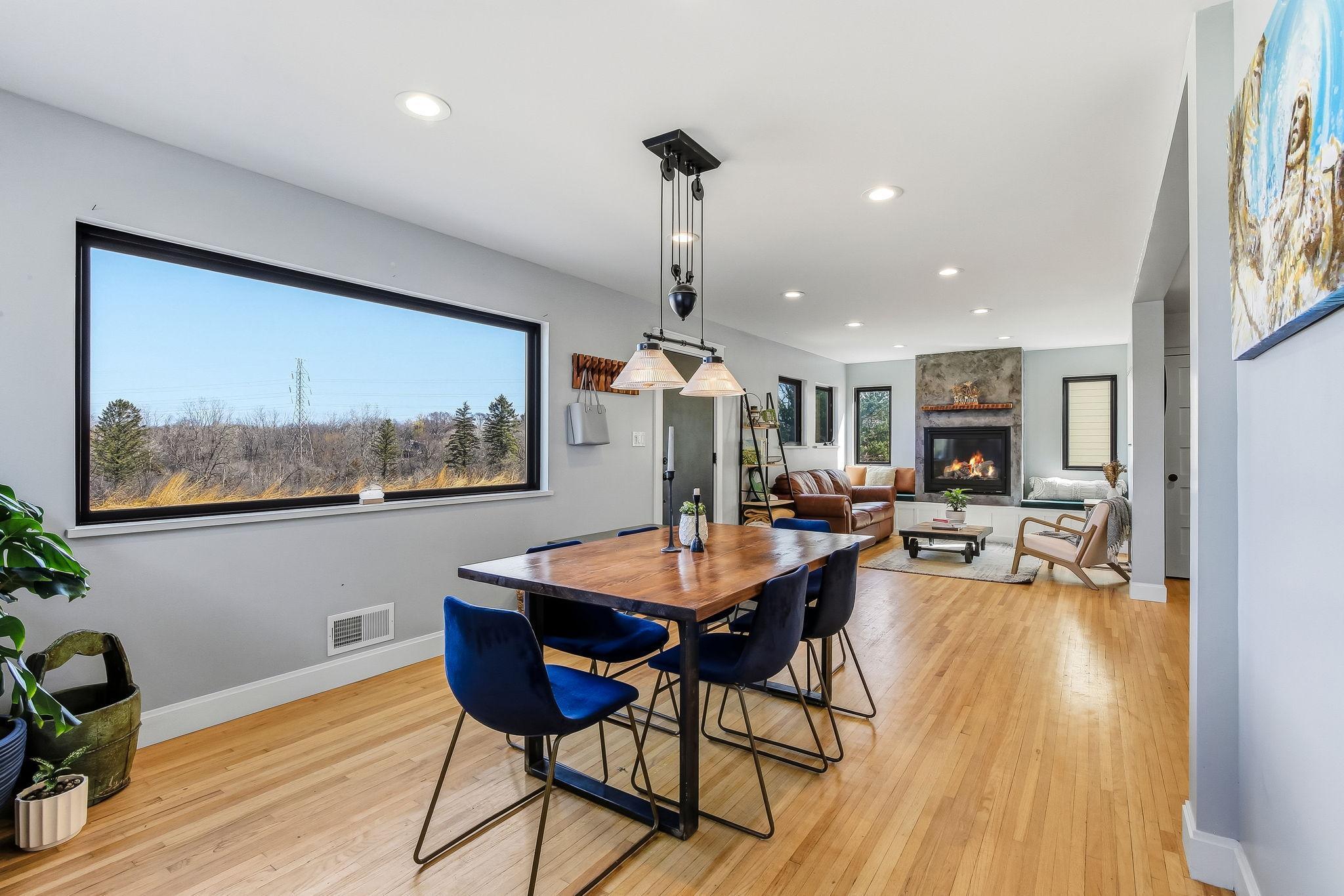 Sun-filled rooms with expansive windows that bring the outdoors in.