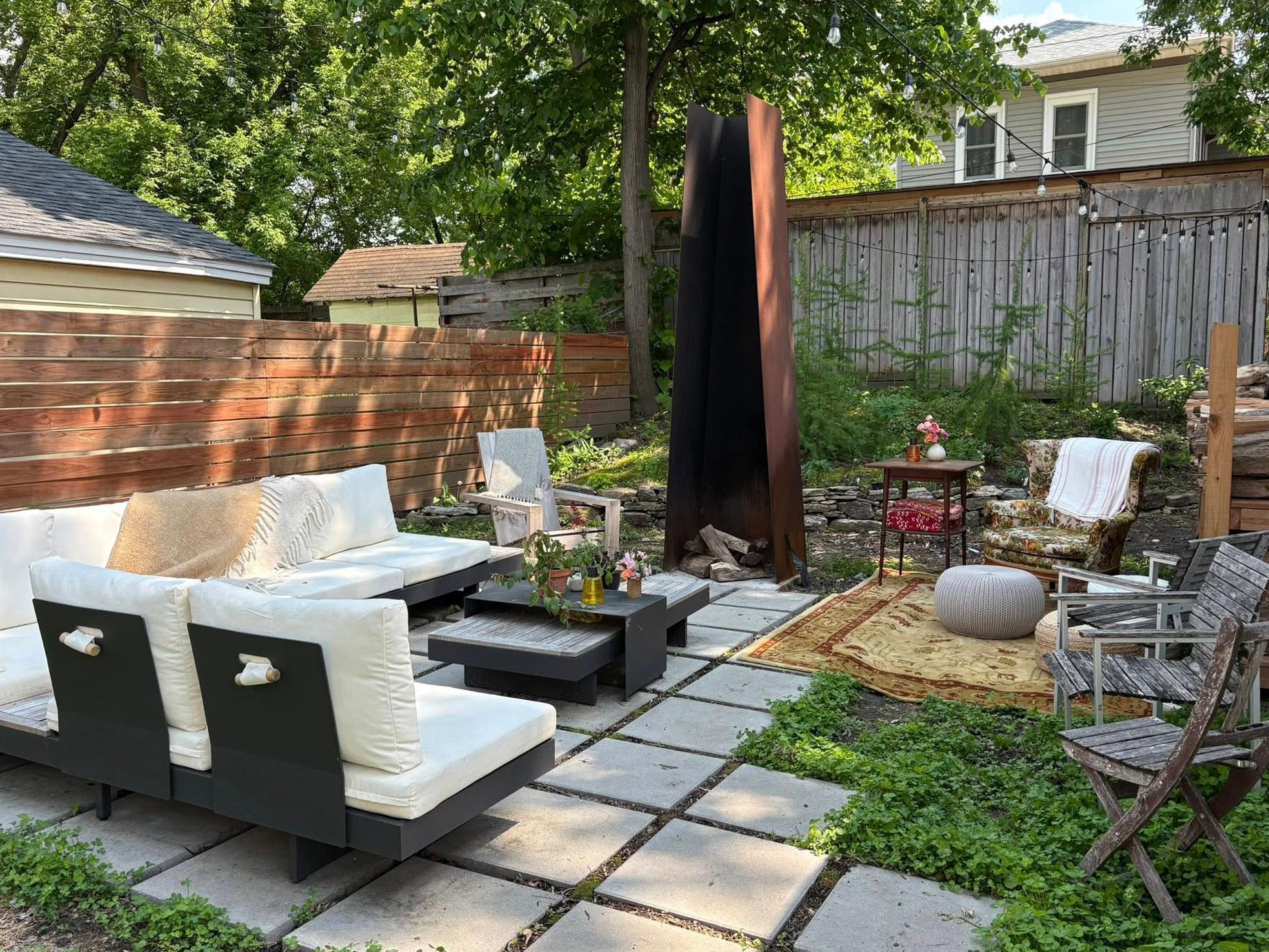 Outdoor fire feature—perfect for cozy evenings and entertaining.