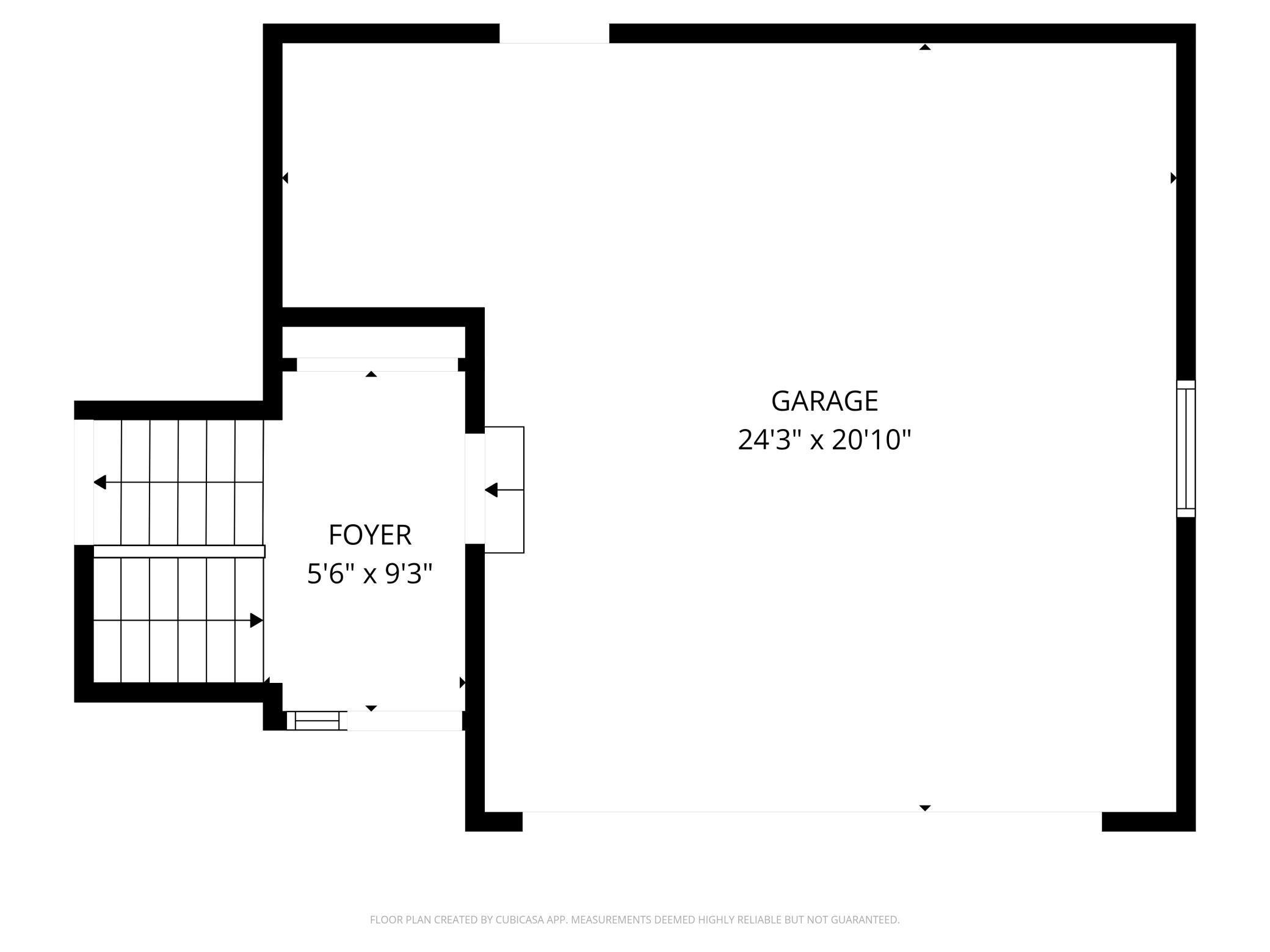 Entry & garage floorplan