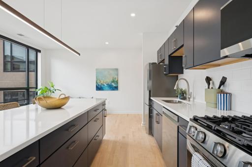 Expansive countertops make prep and presentation a breeze—ideal for those who love to cook and entertain.