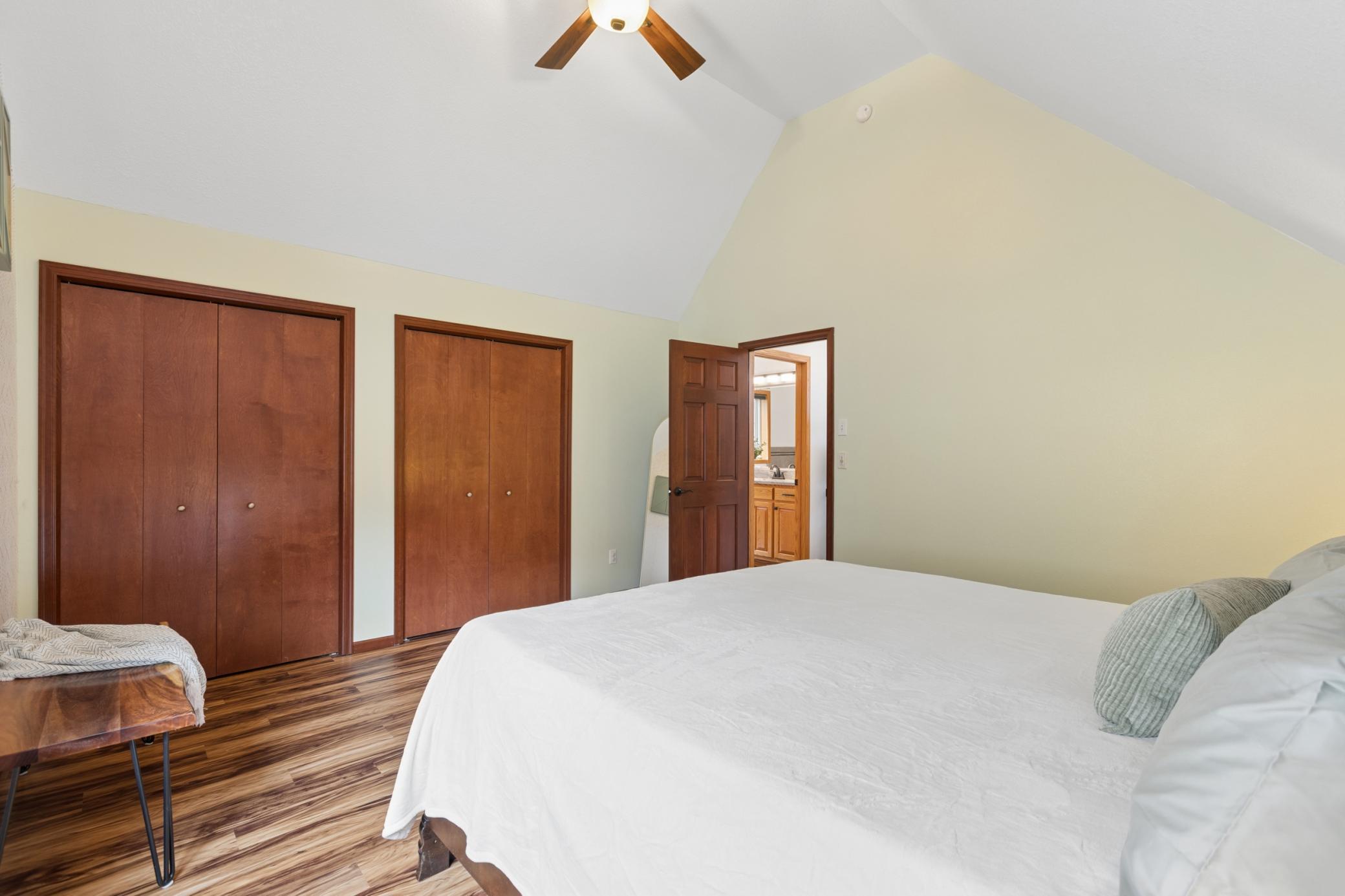 With dual closets there is plenty of storage in this spacious primary suite.