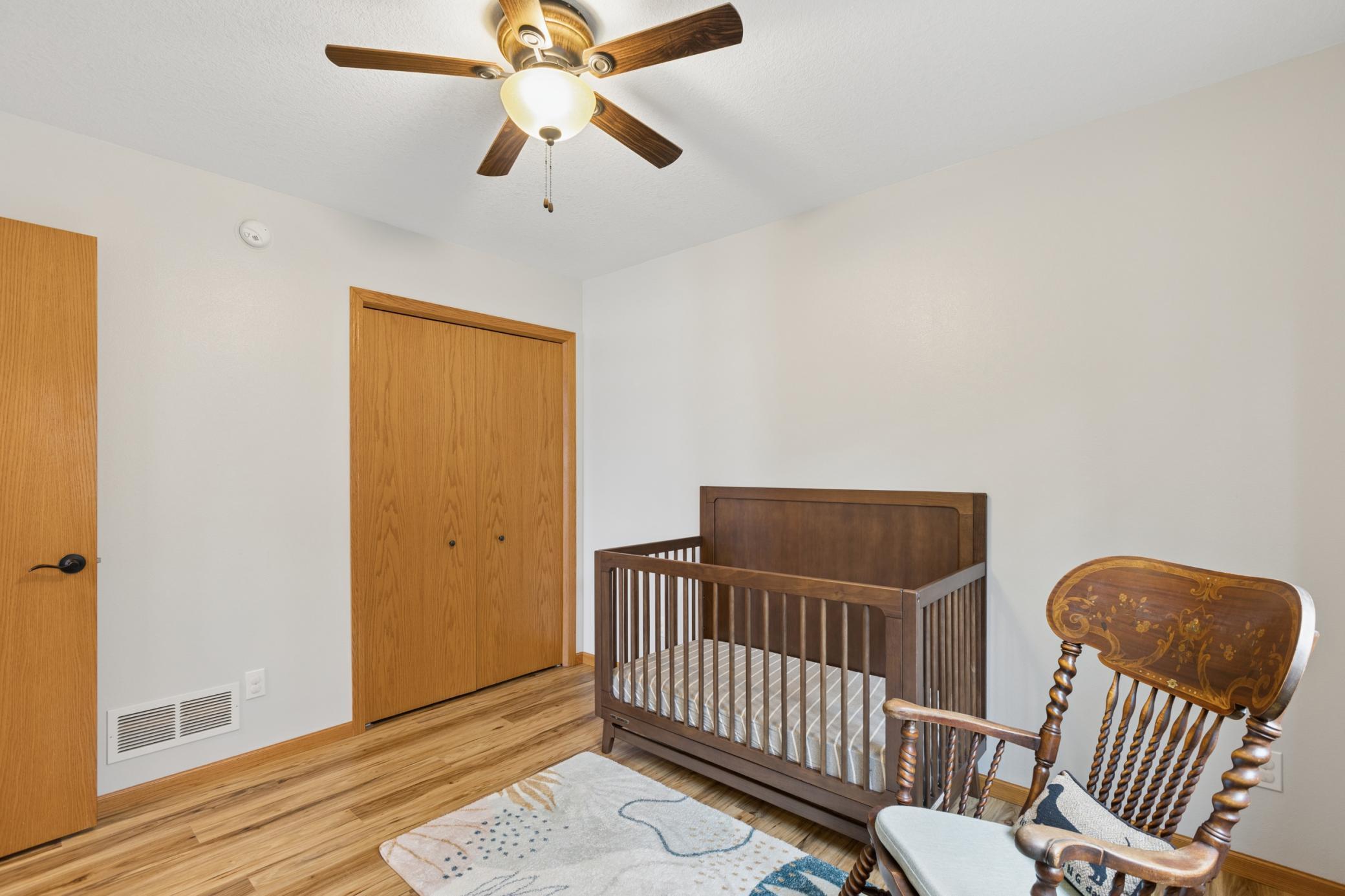View of one of two main floor bedrooms. Both with nice sized closets.