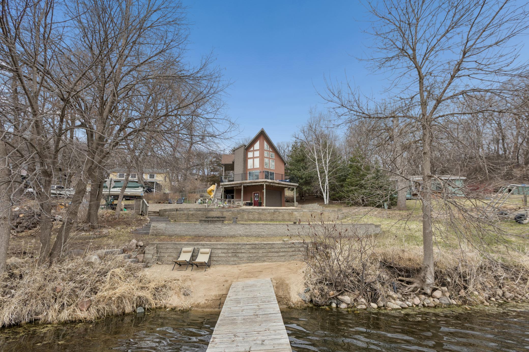 This property offers 75 of South facing shoreline on Lake Louisa. There is no public access on Louisa making this very quiet as the access is through the channel on Lake Marie. Both lakes offer full recreation fun and great fishing year round.
