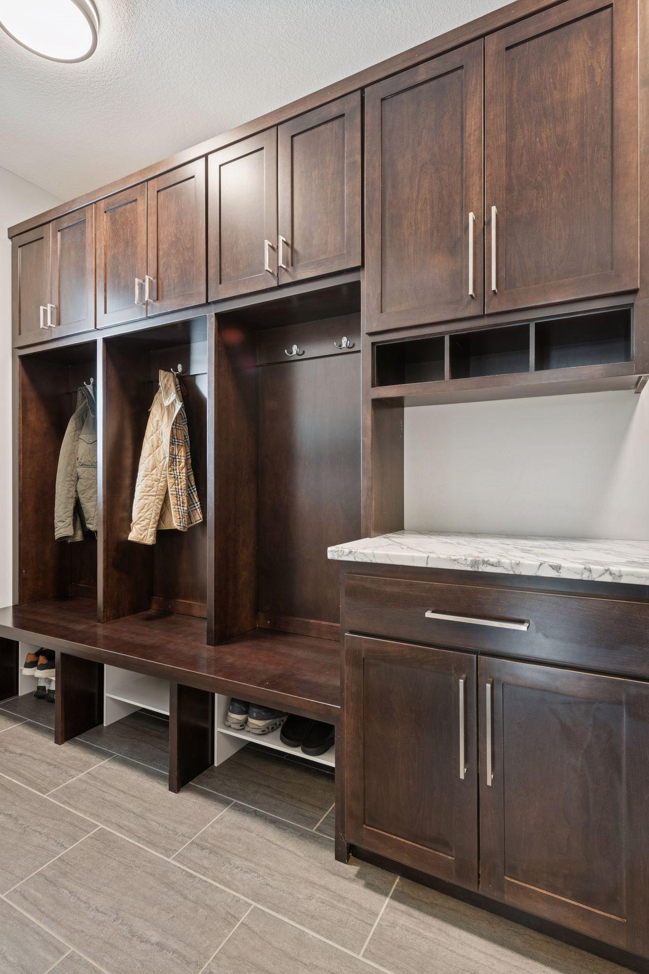 Drop Zone and oversized walk-in closet in mudroom