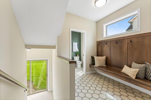 Optional sliding door is perfect on a look-out homesight.