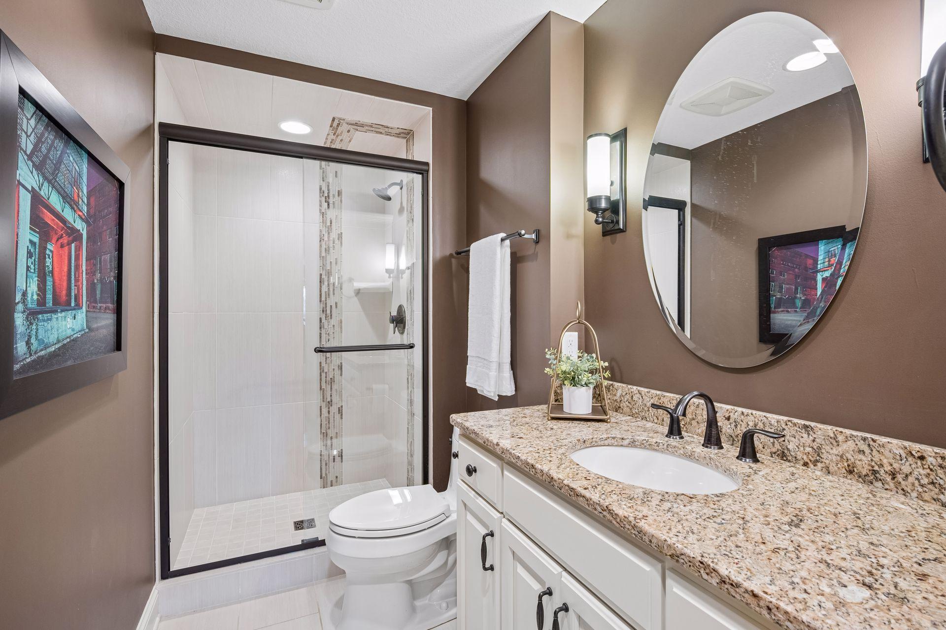 3/4 lower level bathroom