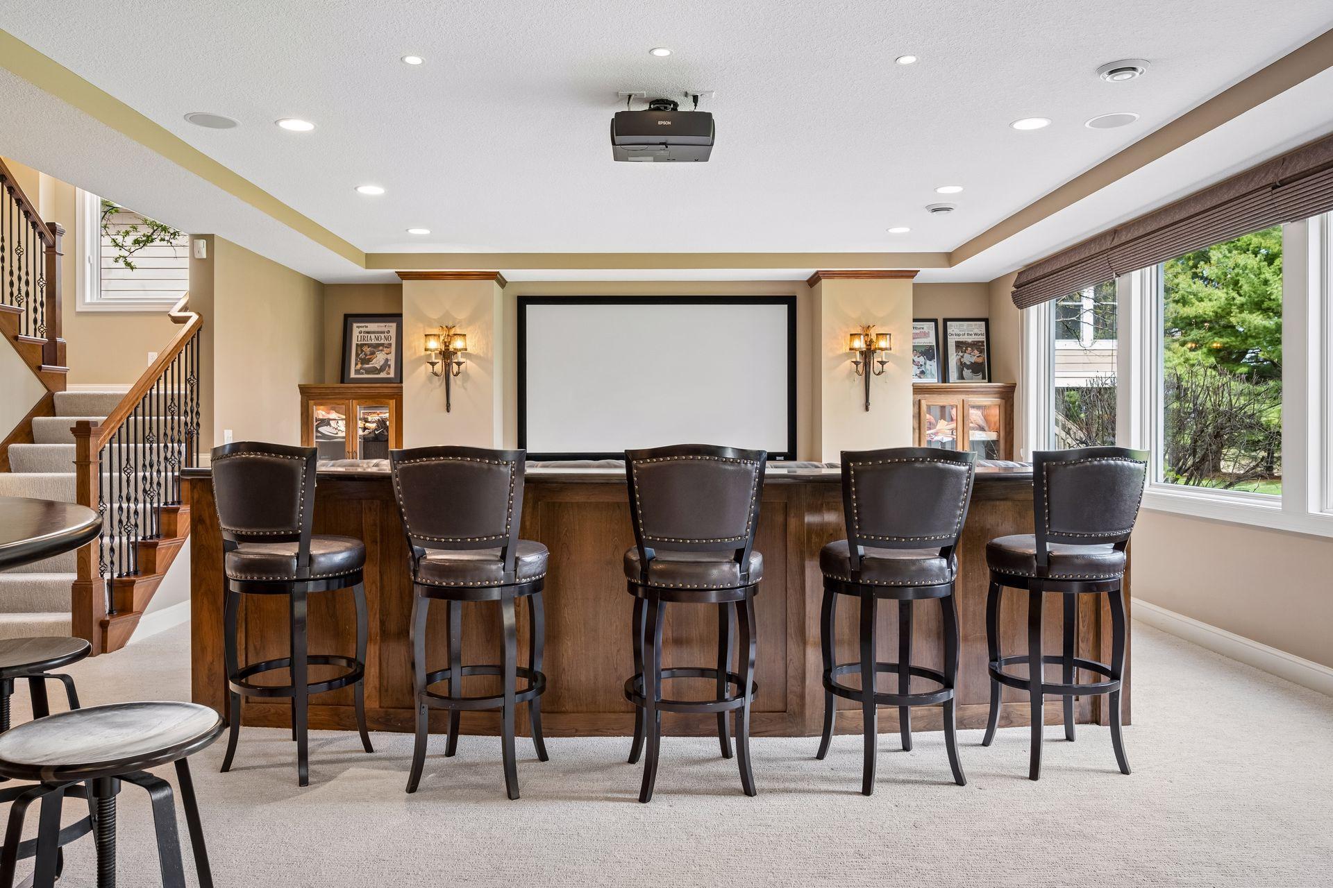 Built-in counter for extra seating