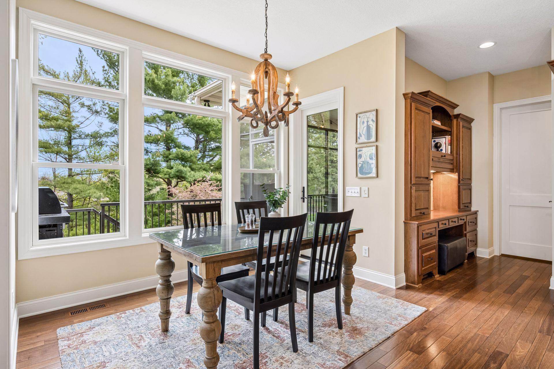 Dinette area off kitchen leads out to the screen porch