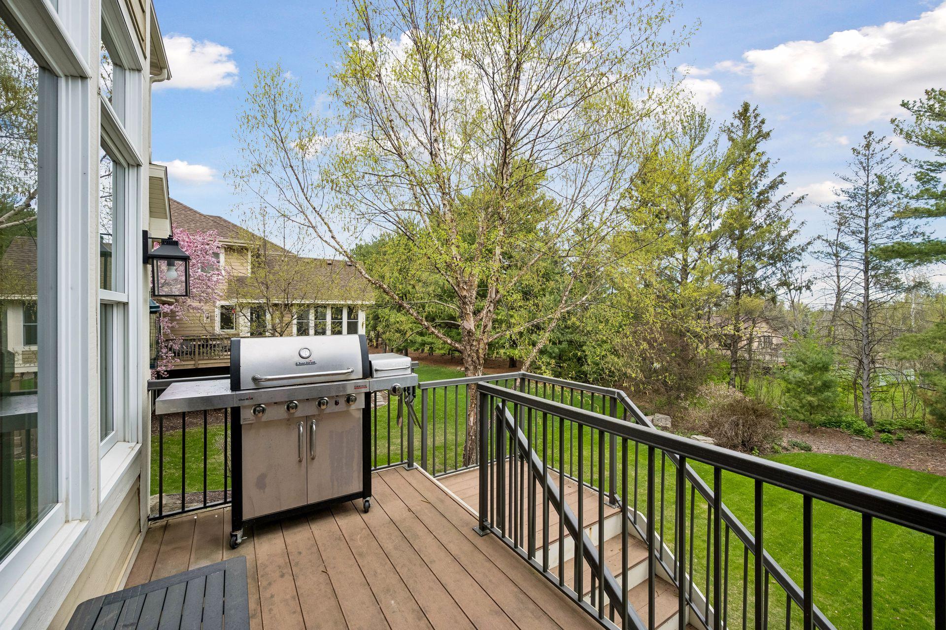 Gas line to grill on grilling deck off of the screen porch