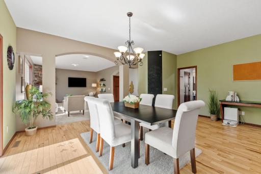 Reverse view of dining room into the living room