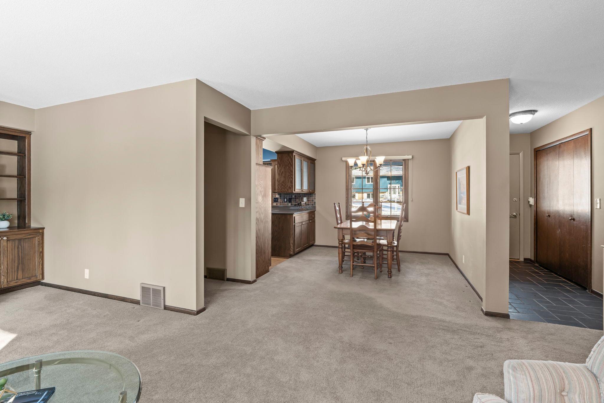 Informal dining area open to both the kitchen and living room.